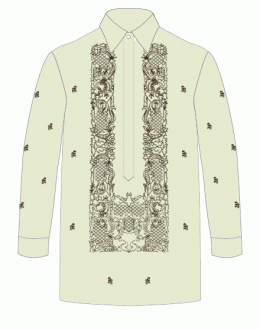 Men's Barong Pina-look Jusi fabric 100734 PinaLook